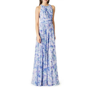 Badgley Mischka Water Lilies Maxi Dress Size 4